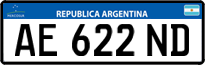 License plate of Argentina, Cars (Mercosur, AB 123 CD)