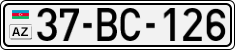 License plate of Azerbaijan, Cars