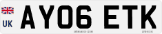 License plate of the United Kingdom, 2001 year system