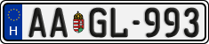 license plates of Hungary, Regular plates (2022)