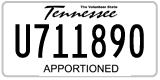 Tennessee, Apportioned