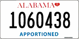 Alabama, Apportioned (1234567)