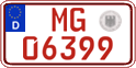 German license plate, Red license plates