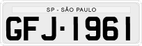 License plate of Brazil, Private owners (1990)