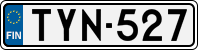 License plate of Finland, Cars