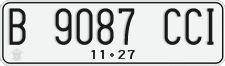 License plate of Indonesia, Regular plates