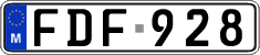 License plate of Malta, Regular plates (ABC 123)