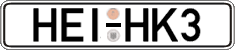 German license plate, Regular plates