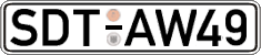 German license plate, Regular plates