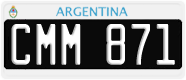License plate of Argentina, Cars (1995, ABC 123)