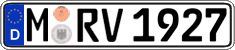 German license plate, Regular plates