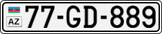 License plate of Azerbaijan, Cars