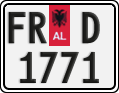 License plate of Albania, Cars (1993)