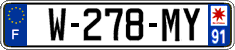 French license plate, SIV (garage)