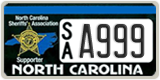 North Carolina, Specialty plates (A/B XXXX)