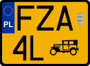 License plates of Poland, Oldtimers
