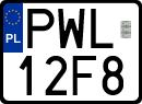 License plates of Poland, Special vehicles and motorcycles