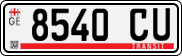 License plate of Georgia, Export transit plates