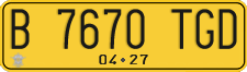 License plate of Indonesia, Commercial vehicles