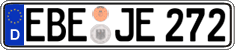 German license plate, Regular plates