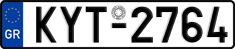 License plate of Greece, Cars