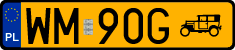 License plates of Poland, Oldtimers