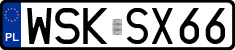 License plates of Poland, Regular car plates