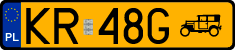 License plates of Poland, Oldtimers