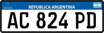 License plate of Argentina, Cars (Mercosur, AB 123 CD)
