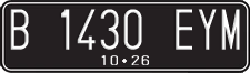 License plate of Indonesia, Regular plates