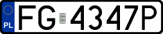 License plates of Poland, Regular car plates