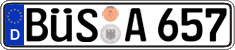German license plate, Regular plates
