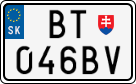 License plate of Slovakia, Motorcycles