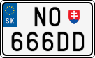 License plate of Slovakia, Motorcycles