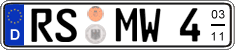 German license plate, Seasonal plates