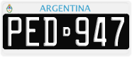 License plate of Argentina, Cars (1995, ABC 123)