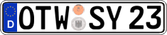 German license plate, Regular plates