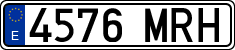License plates of Spain, Ordinary (2000)