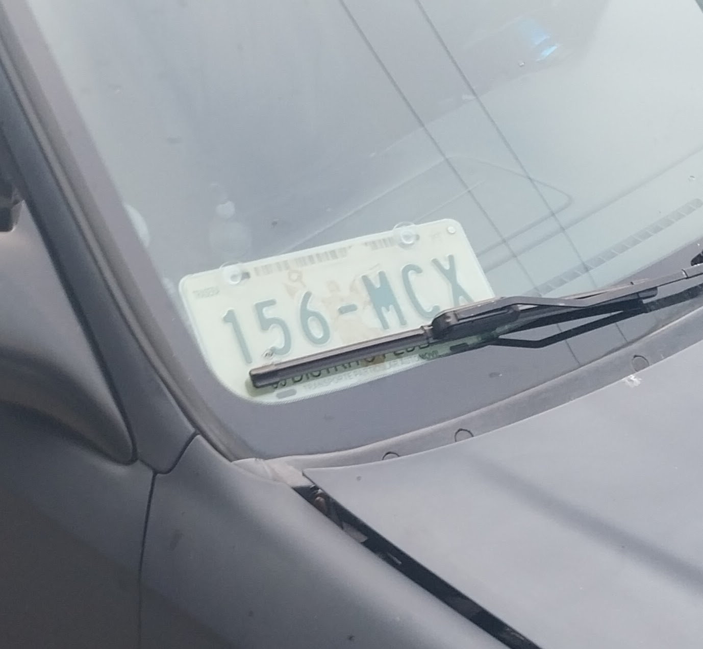 156-MCX, License plate without vehicle 