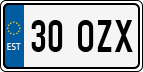 License plate of Estonia, Regular car plates (US-size)