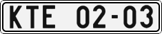 License plate of the Czech Republic, Cars (1960)