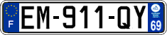 French license plate, SIV (ordinary)