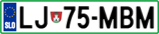 License plate of Slovenia, Cars