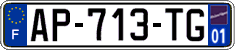 French license plate, SIV (ordinary)