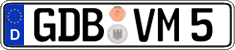 German license plate, Regular plates