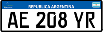 License plate of Argentina, Cars (Mercosur, AB 123 CD)