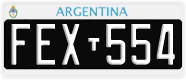 License plate of Argentina, Cars (1995, ABC 123)