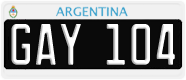 License plate of Argentina, Cars (1995, ABC 123)