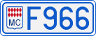License plate of Monaco, Cars