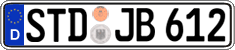 German license plate, Regular plates